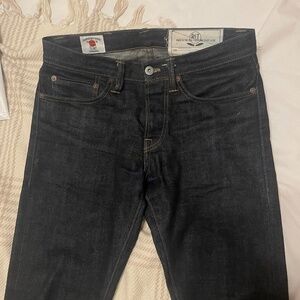 Rogue Territory | Stanton Slim Straight Indigo Selvedge Denim Jeans Size 28